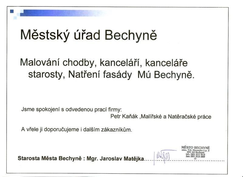 Dopis spokojeného zákazníka